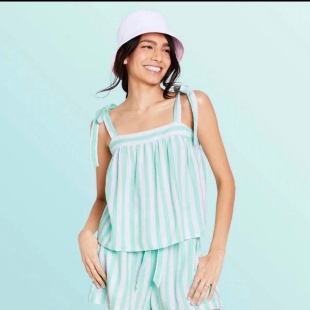 NWOT Stoney Clover Lane x Target Green Stripe Top
Size 1X